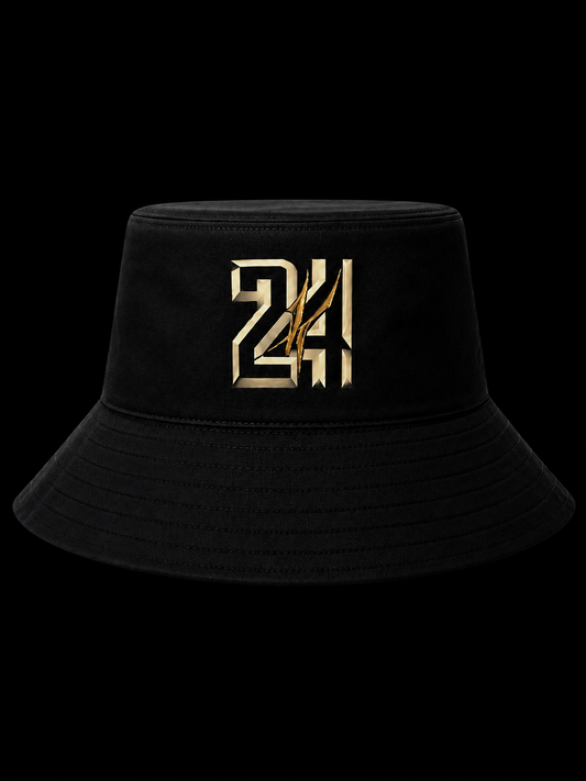 24K Bucket Hat - Black & Gold